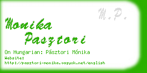 monika pasztori business card